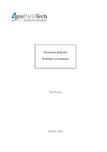 Économie générale Politique économique Joël Priolon Octobre 2014