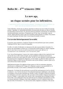 Le new age, un risque sectaire pour les infirmières