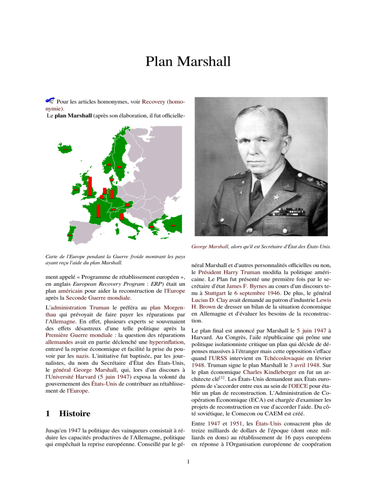 le plan marshall dissertation introduction dissertation histoire