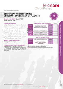 certificat professionnel vendeur - conseiller en magasin