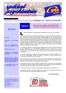 Spécial Psychiatrie - Syndicat Force Ouvrière Vichy