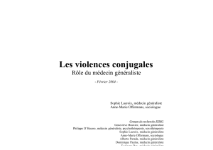 Les violences conjugales