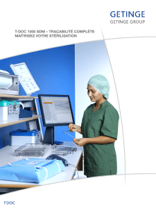t-doc 1000 sdm – traçabilité complète maîtrisez votre stérilisation