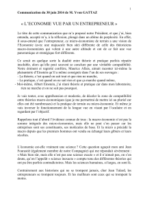 « L`ECONOMIE VUE PAR UN ENTREPRENEUR »