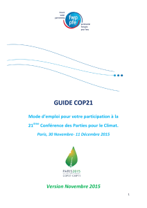 guide cop21 - Partenariat Français pour l`Eau