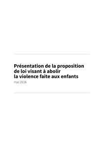 Présentation de la proposition de loi visant à abolir la violence faite