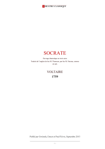 SOCRATE, TRAGÉDIE - Théâtre classique