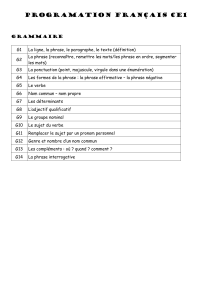 Programation FRANÇAIS CE1 - circonscription d`Andolsheim