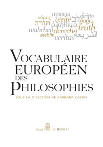 Vocabulaire Européen des Philosophies