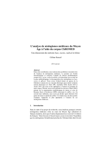 L`analyse de néologismes médicaux du Moyen Âge à l`aide du