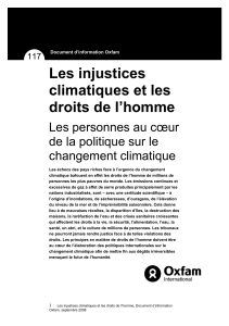 Les injustices climatiques et les droits de l`homme