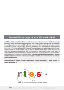 les propositions d`amendements du RTES