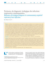 Pertinence du diagnostic virologique des infections