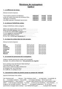 Révisions de conjugaison cycle3