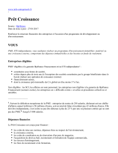 Prêt Croissance - Info