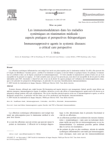 Les immunomodulateurs dans les maladies systémiques en