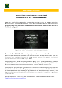 McDonald`s France plonge ses Fans Facebook au