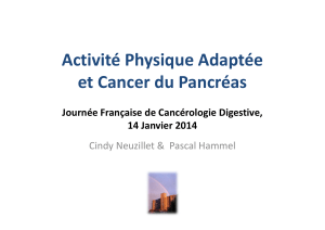 Activité Physique Adaptée et Cancer du Pancréas