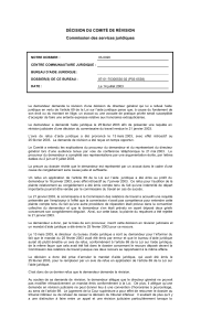 N/Réf. : CR030024 - Commission des services juridiques