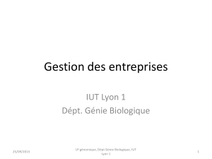 LP genomique 1 gestion entreprise