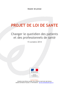 projet de loi de sante - Ministère des Affaires sociales et de la Santé