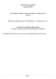 sujet bac 2009 avec correction au format pdf