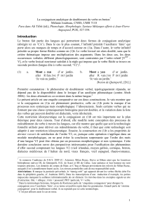 Jouitteau 2013. La conjugaison analytique de - Arbres