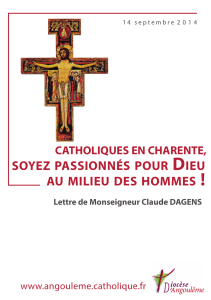 Catholiques en Charente, soyez passionnés pour Dieu au milieu