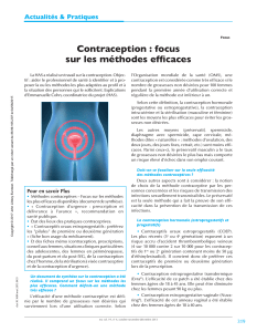 Contraception : focus sur les méthodes efficaces