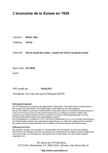 L`&eacute;conomie de la Suisse en 1929 - E