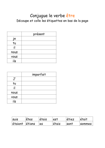 Conjugue le verbe être