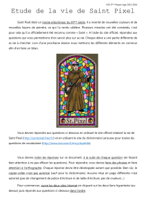 IDD 5ème Moyen Age 2013-2014 Etude de la vie de Saint Pixel