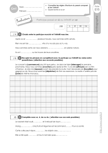 Tr Choisis entre le participe marché et l`infinitif marcher. Après avoir