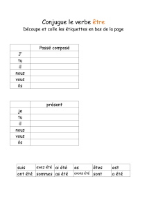 Conjugue le verbe être