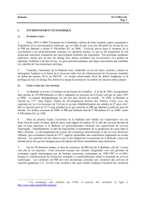 i. environnement &eacute;conomique