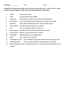 passe compose class practice answers