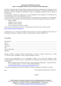 déclaration CNIL - DRAAF Nouvelle-Aquitaine