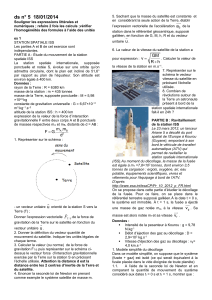 Exercice II Station spatiale ISS (6,5 points)