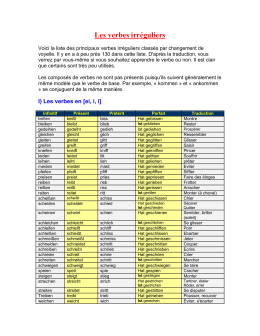 VERBES IRREGULIERS
