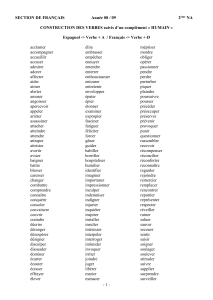 Construction des verbes &agrave; Compl&eacute;ment