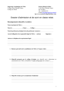 Dossier d`admission format word