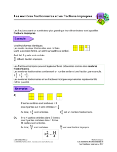 4. Écris une règle pour reconnaître les fractions