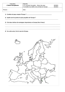 L`Europe un continent (evaluation).