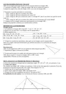 Deux angles et le périmètre pour un triangle