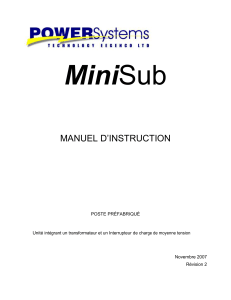 MiniSub MANUEL D`INSTRUCTION POSTE PRÉFABRIQUÉ Unité i
