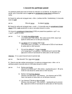 L`accord du participe passé