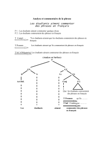 Analyse et commentaire de la phrase