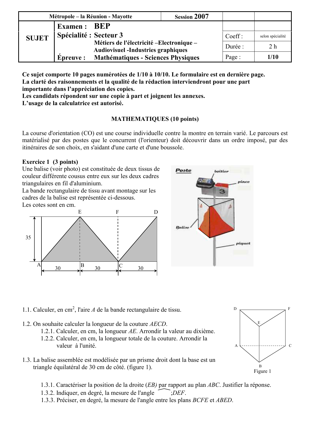 Sujet - 