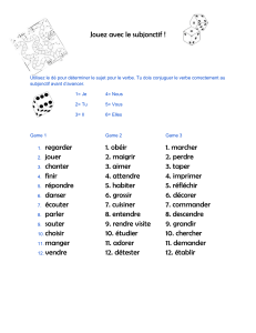 Jouez avec le subjonctif ! Utilisez le dé pour déterminer le sujet pour