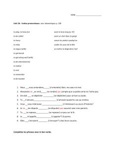 NOM Unit 2A: Verbes pronominaux- sens idiomatiques p. 100 to